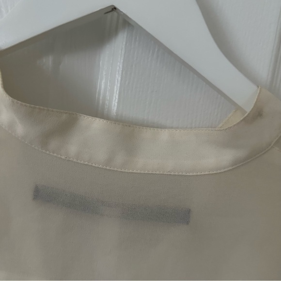 Off White Sheer Long Sleeve Top - Picture 7 of 7